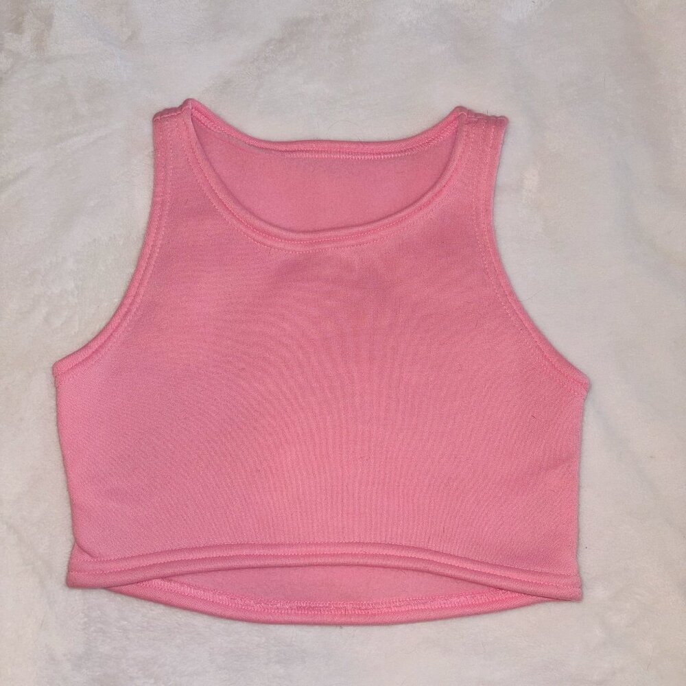 Pink Cropped Tank Top